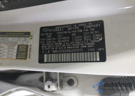 2017 Hyundai Tucson Sport from USA, damaged, VIN KM8J3CA2XHU297470